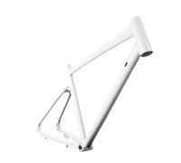 QUYCOIU 700c Telaio per Bici Fuoristrada/Gravel/da Strada 100x135mm Telai per Bici Strada Flat Bar all-Terrain Passaggio Interno Telaio in Alluminio B.B 68 * 34mm(White,Frame)