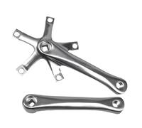 QUYCOIU Bicicletta da Strada Guarnitura 165mm Bici Pieghevole Braccio Pedivella 130BCD Quadrata Conica Manovella Maniglia Corta 10-11Velocità Pedivelle Destra E Sinistra Lega di Alluminio(Silver)