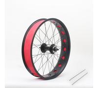 QUYCOIU Ruote per Bici da Neve 20/24/26 X4.0'' Cerchi in Lega di Alluminio QR 135mm/195mm Freno A Disco Mozzo Cuscinetti 36x14G Raggi per 7/8/9/10 velocità Set di Ruote Fat Bike(20in-Front)