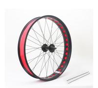QUYCOIU Ruote per Bici da Neve 20/24/26 X4.0'' Cerchi in Lega di Alluminio QR 135mm/195mm Freno A Disco Mozzo Cuscinetti 36x14G Raggi per 7/8/9/10 velocità Set di Ruote Fat Bike(24in-Front)