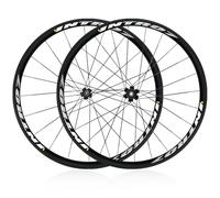 QUYCOIU Set di Ruote Fixed Gear 700C Cerchio 30mm Ruote Biciclette velocità Singola Ruote Lega di Alluminio Bicicletta Fixie Freni V-Brake Anteriore Posteriore 100/120mm 20/24H Esterni 23-28C
