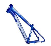 QUYCOIU Telaio per Bicicletta 24er Telaio per Mountain Bike 13'' Lega di Alluminio Freno A Disco Sgancio Rapido 135MM Passaggio Cavi Interno 1600 G Supporta 21-33 velocità(Blue White,C)