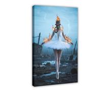 QUYHGAG Poster su tela con ballerina nelle rovine del destino (3), decorazione per camera da letto, ufficio, camera da letto, regalo, 30 x 45 cm