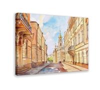 QUYHGAG Poster su tela con stampa di San Pietroburgo, decorazione artistica da parete per soggiorno, camera da letto, 30 x 45 cm