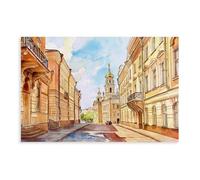 QUYHGAG Poster su tela di San Pietroburgo, decorazione per camera da letto, ufficio, stanza, regalo, 20 x 30 cm