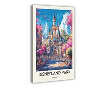 QUYHGAG Stampa Disneyland su tela, poster artistico per camera da letto, decorazione per ufficio, camera da letto, regalo, 60 x 90 cm