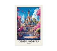 QUYHGAG Stampa su tela, motivo: Disneyland, poster artistico da parete per soggiorno, camera da letto, 50 x 75 cm