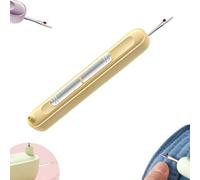 QuyiFa Infila-ago 2 in 1 e scucitore, infila-ago e scucitore 2 in 1, 2025 Nuovi scucitori Elastici per Cucire a Mano, lavori a Maglia, Artigianato e Quilting. (Giallo)