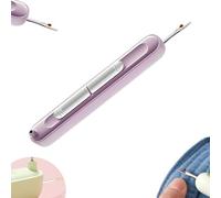 QuyiFa Infila-ago 2 in 1 e scucitore, infila-ago e scucitore 2 in 1, 2025 Nuovi scucitori Elastici per Cucire a Mano, lavori a Maglia, Artigianato e Quilting. (Viola)