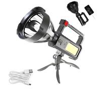 QuyiFa Torcia MS32 200000 lumen, la torcia più luminosa al mondo, torcia portatile ricaricabile impermeabile con treppiede e uscita USB (piccolo)