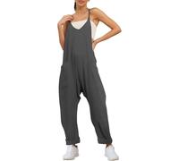 QuyiFa Tute premaman per donna, tute per la gravidanza, tute oversize - premaman e post-parto, tute a gamba larga. (grigio scuro,S)