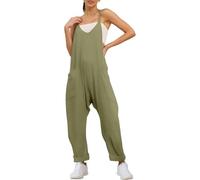 QuyiFa Tute premaman per donna, tute per la gravidanza, tute oversize - premaman e post-parto, tute a gamba larga. (Verde militare,M)