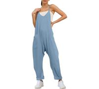 QuyiFa Tute premaman per donna, tute per la gravidanza, tute oversize - premaman e post-parto, tute a gamba larga. (blu,L)