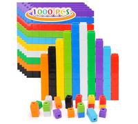 QUYSK Cubi di collegamento matematico per locchi di conteggio dei bambini per matematica STEM Collegamento cubi manipolativi matematici Collegamento blocchi di costruzione per intelligenza