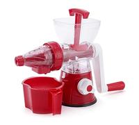 Quystetes 1 PZ Silicone Aspirazione Fondo A Manovella Spremiagrumi Facile Stoccaggio Portatile Manuale Squeeze Juice Squeezer Rosso