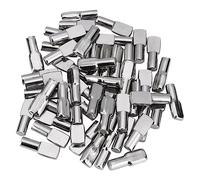 Quystetes 1 set di picchetti di supporto per mensole da 5 mm, perni di supporto per mensole, 100 pezzi, colore argento