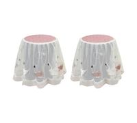 Quystetes 2 Pezzi Copertura Antipolvere per Friggitrice Ad Aria Antiolio Tessuto In Pizzo con Cartoni Animati 25x25x25 cm Viola-Cigno