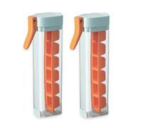 Quystetes 2 stampi per ghiaccio con una sola mano, facile da rilasciare, 6 scomparti, stampi per ghiaccio fatti in casa, piccoli stampi per ghiaccio, C