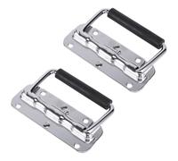 Quystetes 2Pcs 304 In Acciaio Inox Molla Maniglia Prop Box Strumento Scatola di Alluminio Maniglia Attività Maniglia Pieghevole Industriale Maniglia