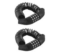 Quystetes 2PCS Bicicletta Lucchetto Catena In Acciaio Password 4 Cifre Blocco Antifurto Combinazione Codice Codice di Sicurezza Accessori Bici