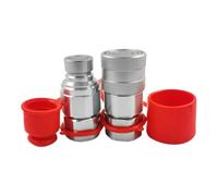 Quystetes 3/4 di pollice NPT Skid Steer Flat Face idraulico Quick Connect accoppiatori/accoppiamenti Set W/tappi antipolvere