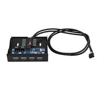 Quystetes 3.5 Pollice Floppy Bay 4 Porte USB 2.0 Hub USB2.0 Pannello Frontale Adattatore di Espansione Staffa Connettore Con 9Pin Per Desktop