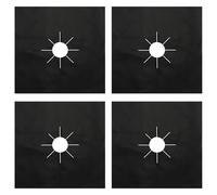 Quystetes 4 coperture per bruciatori, copertura superiore riutilizzabile per fornello a gas, rivestimento antiaderente per bruciatore, cuscinetto isolante termico per fornelli a gas