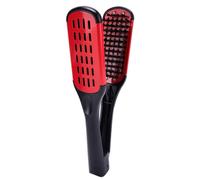 Quystetes A Doppia Faccia con Setole di Cinghiale, Pettine, Morsetto, Antistatico, Piastra per Capelli, Pettine, Stecca per Capelli, Rosso