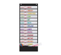 Quystetes Calendario giornaliero tascabile Grafico tascabile per aula Programma scolastico 13+1 tasca, 18 lati riutilizzabile per classe