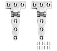 Quystetes Cerniere a T di marino, cerniere per barche, 10,2 x 5,1 cm, nessun rumore, in acciaio 316 resistente, con (2 pezzi)