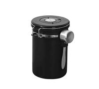 Quystetes Contenitore Sigillato da 1,8 L In Acciaio Inossidabile 304 con Scatola di Conservazione Dei Chicchi di Caffè Datata, Contenitore di Conservazione con Valvola di Scarico A