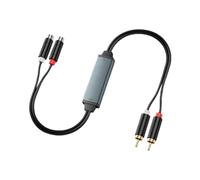 Quystetes Isolatore audio da 3,5 mm Isolatore audio comune Isolatore di terra Aux Filtro di riduzione del rumore con audio 2/2 per lettore DVD TV Facile da installare Facile da usare