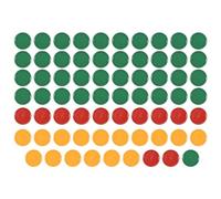 Quystetes Mini fiches da poker a forma rotonda gialla verde puntelli fortunati 69 pezzi