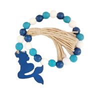 Quystetes Perline Marine Decorazioni in Stile Mediterraneo Ghirlanda di Perline di Legno Oceanico Ghirlanda di Perline di Legno da Spiaggia Snack Decorazioni Estive Facile Installazione A