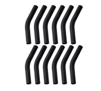 Quystetes Punte di Cannuccia In Silicone Punta di Ricambio Riutilizzabile per Cannucce di Metallo In Acciaio Inossidabile con Diametro Esterno di 8 Mm, Nere
