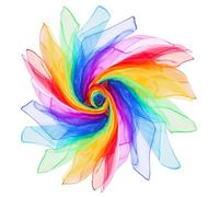 Quystetes Set di 24 sciarpe da giocoleria per bambini, set di sciarpe da ballo, per lezioni di musica, ritmo, sete per bambini, movimento