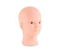 Quystetes Testa di Addestramento di Pratica di Estensione Del Ciglio di Bellezza per Trucco Cosmetology Manichino Molle Del Manichino Del Silicone con il Foro Del Supporto