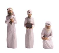 Quystetes The Three Wisemen Decorations Easter Decorations Follow to Find the Light of the World, Set di figure che camminano, inchinano, inginocchiano