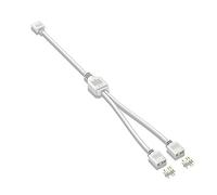 Quzenn di Prolunga 5V un 3 Pin per Scheda Madre del Computer Prolunga di Connessione Hub 1 Punto 2 Splitter ARGB, Bianca