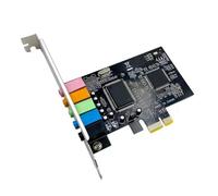 Quzenn Scheda Audio Integrata per Desktop PCI-e 5.1 per Giochi 3D Musica Digitale Scheda Audio Stereo A 24 Bit con Campo di Riverbero Supporto Win7