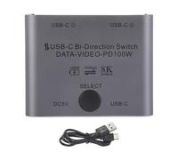 Quzenn Splitter Switch USB C Bidirezionale 8K USB C Switcher KVM 8K 60Hz 4K 144Hz Video per più Sorgenti USB C