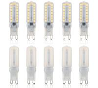 QVAQHBDBVM 1fortunate Confezione da 10 lampadine LED faretti AC220V G9 2835SMD 3W/5W/7W lampade for la casa e la camera da letto(Natural Light,7W Clear)