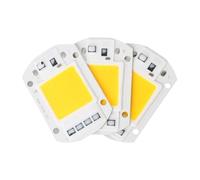 QVAQHBDBVM 1fortunate Confezione da 6 faretti LED COB Chip 10W/20W/30W/40W/50W AC220V Non è necessario alcun driver Lampadina Smart IC Proiettore LED fai-da-te(Warm White,20W)