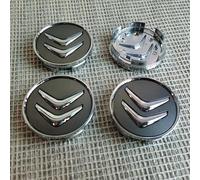 QVBGFF 4 Pezzi Coprimozzi/Emblem Sticker, per Citroen C3 Picasso E-C4 C4 AirCross C4 Cactus Resistente all'Usura e Durevole,Accessori Lo Styling del Logo Dell'Auto,B