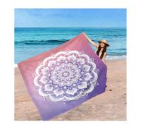 QVK Tappetino da spiaggia extra-large stampato, impermeabile e sandproof, Tappetino da picnic, 94,5x73 pollici, adatto per viaggi all'aperto e campeggio.-Deep Purple