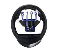 QVQOJCTH Ricambi per auto Pomello Del Cambio Manuale In Pelle A 5 Velocità Per Auto Leva Del Cambio Per Renault Megane Clio II Twingo Kangoo Logan Blu