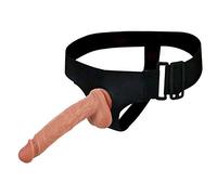 QWASZX 9,45 Pollici / 24 cm Indossabile Dildo Sex Toys per Donne Uomini E Coppie Giocattoli Sessuali per SM Sex Toys Lesbiche con Cinturino in Nylon Regolabile E Dildo Ondulato in Silicone