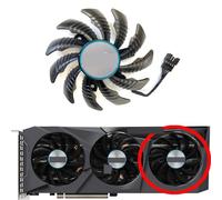 QWCOZSY per GIGABYTE per Radeon RX6600XT 6700 6700XT per Eagle OC Ventola di Ricambio per Scheda Grafica PLD08010S12HH Facili da sostituire(Right Fan clockwise)