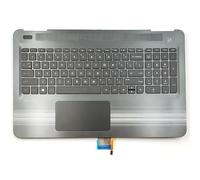 QWCOZSY per HP Pavilion 15-AU000 -AU010WM -AU012TX -AU018CA Tastiera retroilluminata con touchpad e poggiapolsi a Strisce argentate 856035-001