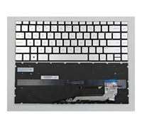 QWCOZSY per HP per Pavilion 13-BE per Aero 13-BE0000 -BE1000 -BE2000 TPN-W152 Tastiera per Laptop US Silver con retroilluminazione